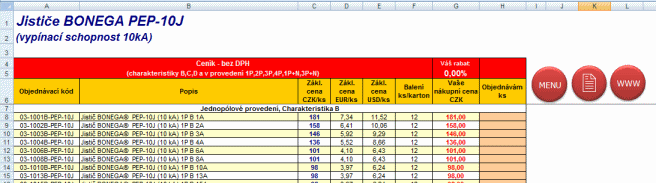 Npovda k cenku elektroinstalanho materilu