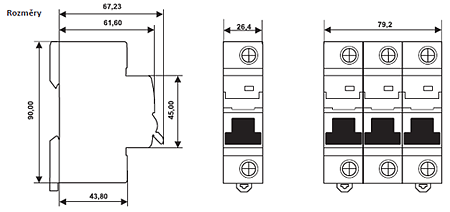 Jistie do 125A - rozmrov schema